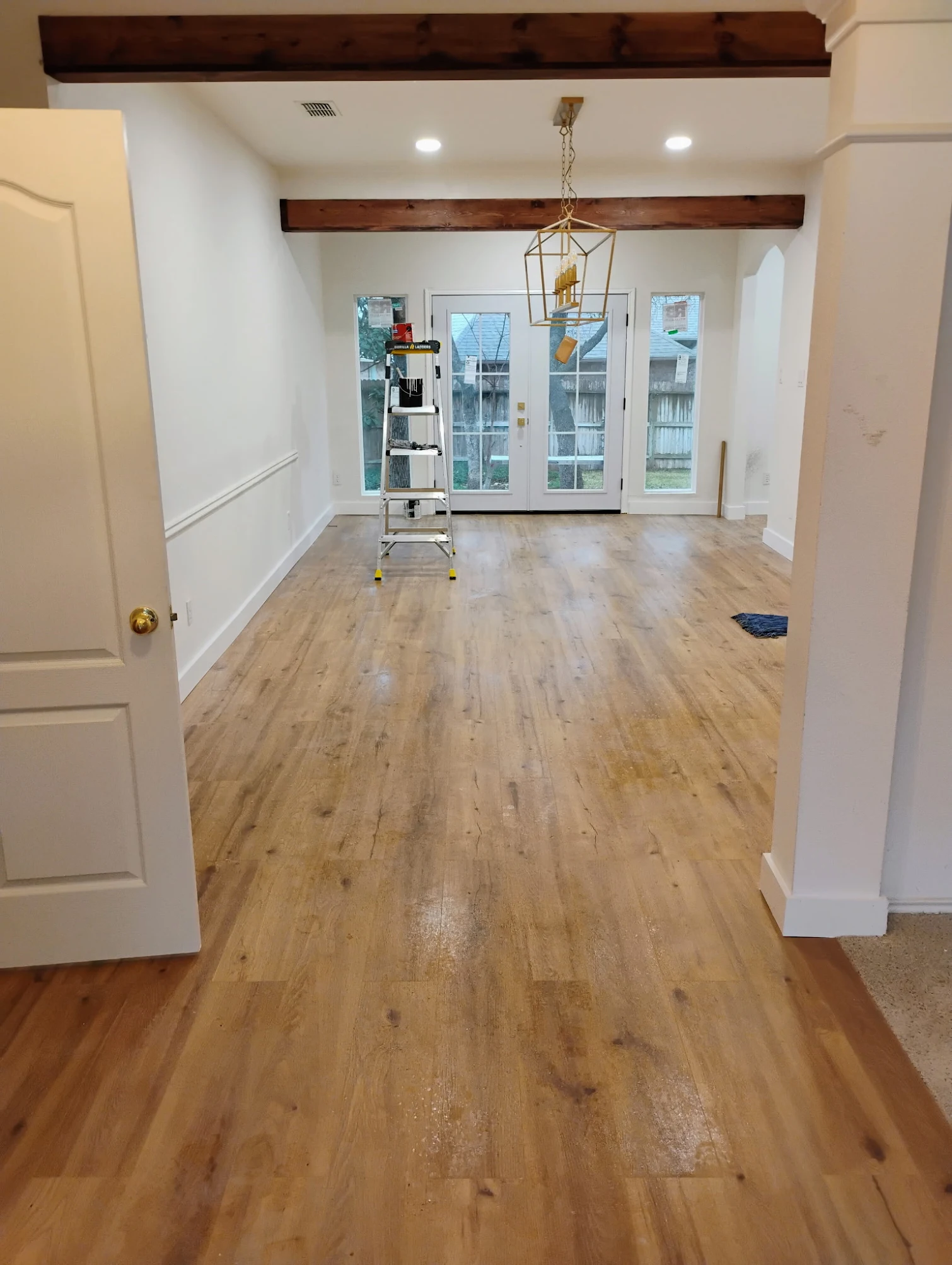 Beautiful hardwood flooring installation in modern home